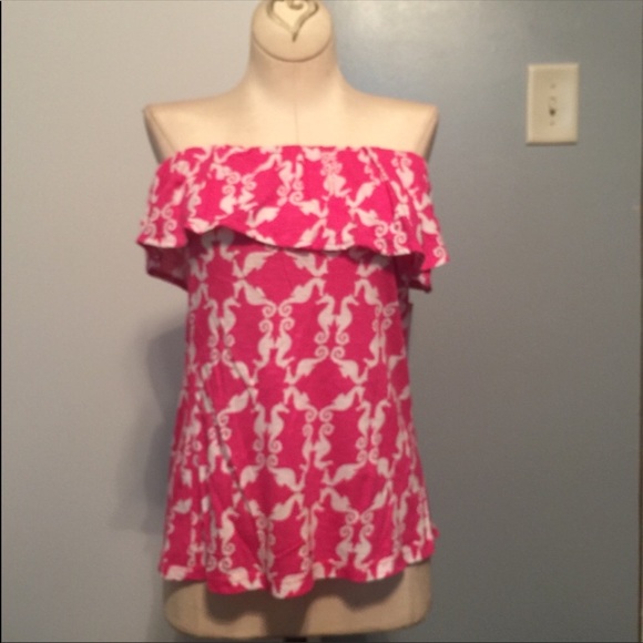 Crown & Ivy seahorse ruffle tube top & sweater - Picture 3 of 8